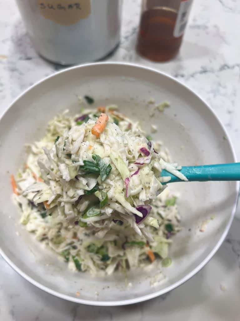 coleslaw in a bowl
